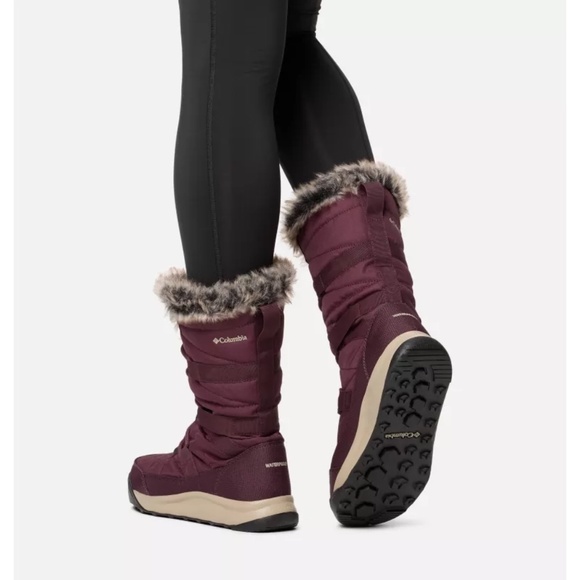 Columbia Minx IV Waterproof Winter Boots Size 8 Omni-Heat Faux Fur Burgundy NWOB - Picture 2 of 10